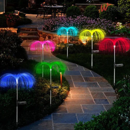 Pack of 3 Waterproof Flower Lights With 7 Color Changes